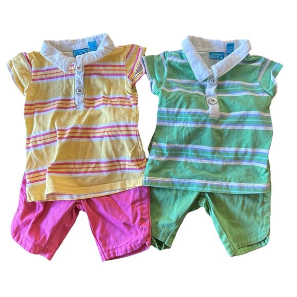 The Children's Place Size 18 Months Polo Shirt Shorts Sets 4 Pieces - Picture 1 of 4